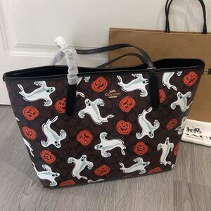 Coach Halloween Print Tote Bag, Size 33x16x29cm